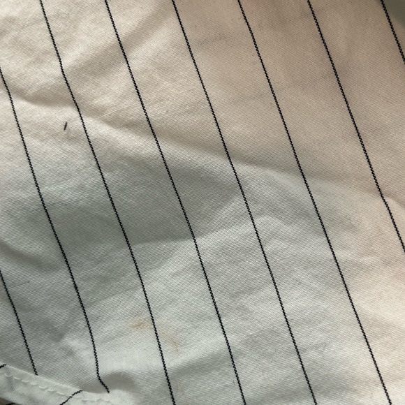 Bruno Mens White Pin Stripe Button Up Shirt - Picture 6 of 6